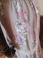 Vintage 1990s/Y2K Metro Wear Dusty Rose Boho Cottagecore Tiered Floral Maxi…