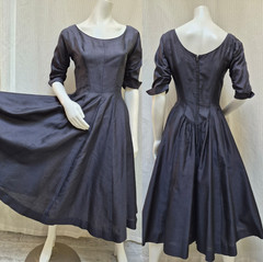 Vintage 1950s GIGI YOUNG Blue Fit n Flare Dress – Size S – EUC
