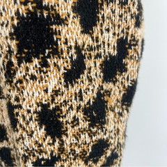 Vintage Sugar Street Leopard Print Tapestry Button Front Jacket OS whimsical