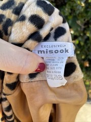 VTG 90s Misook Plush Faux Fur Cheetah Leopard Long Swing Coat OS Mod Pockets Y2k