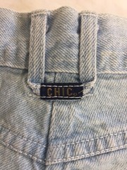 Vintage Chic Plus Size 18 33×8-1/2 Blue Cotton Denim Jean High Waist Mom Shorts
