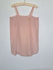 Antique 1920s Pink Silk Step In Chemise Romper SZ 36 Pintucks Ribbon Flower