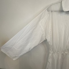 Vintage The American Shirt Dress Full A Line Skirt Solid White No Belt Size 18
