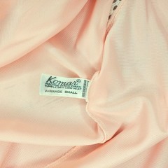Vintage Komar Peach Pink Lace Trim Nightgown Antron III Nylon Sleepwear Small