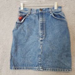 Vintage Candies Denim Blue Jean Mini Skirt Women’s Size 25 Waist 7/8