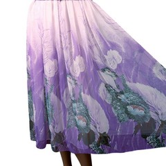 Vintage 1970s Lilli Diamond California Purple Floral Chiffon Dress Fits XS/S