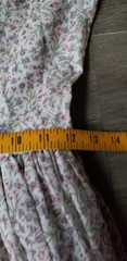 VTG 70s Floral Long Maxi Prairie Boho Dress Handmade Sz XXS? MAJOR STAINS READ