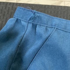 Vintage Carriage Court Teal Blue Wrap Back A-Line Skirt Pockets Made in USA 16