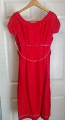 Vintage 1950s Gallina California Red Wiggle Pinup Dress | Rockabilly Retro