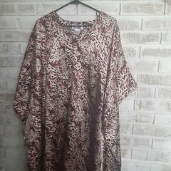 Vintage Winlar One Size Cheetah Print Kaftan Lounge Worthy