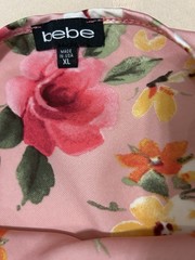 Vintage 90s bebe Slip Dress Pink XL Floral Y2K Satin Made In USA Romantic