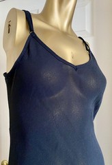Vtg 90s Y2K Minimalist Express Sheer Long Slip Dress Naked Whimsigoth Size 1/2
