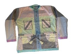 Vintage 90s Y2K Color Block Reversible Jacket Purse 2 in 1 Unisex Lg-XXL Pastels