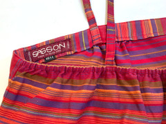 Vintage 80s Sasson Paris Cotton Striped Halter Top Tank Made in Hong Kong 10 11