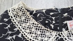 Vintage Jane Schaffhausen Belle France Floral Dress Lace Collar – Size M