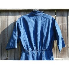 Vtg 80s Vivaldi Denim Shirt Dress Sz 10 Retro Blue Jean Midi Dress Western