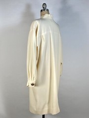 Vintage 1980’s Ivory wool crepe oversize shirt dress by SANDRA OW-WING for NR1