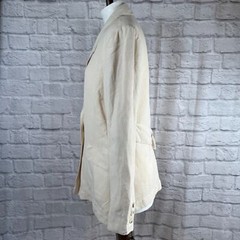 Vintage 80s Byblos Capriccio Linen Blazer Women’s Medium Suit Jacket Italy