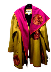 Marylou Ozbolt Storer Wearable Art Asymetrical Merino Wool Coat M / L Vintage