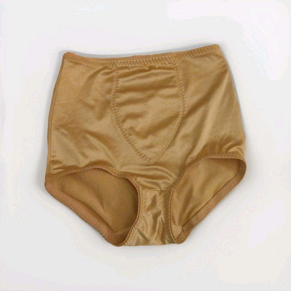 Vintage Cupid Control Brief Panties 2506 Underwear Beige Size Medium
