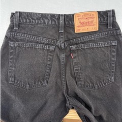 VTG Levis 550 Relaxed Fit Tapered Leg Black Jeans Made in USA 90s Size 11 MED