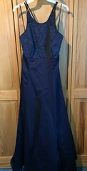 BE SMART VTG 11-12 Purple Sleeveless Beaded lined Floor Length Evening Gown