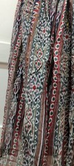 Vintage Tribal Boho Maxi Broomstic Skirt Peasant African Zig Zag Rayon Blend New