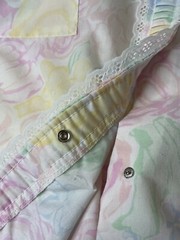 Vintage Robe Dan Ellen Light Cotton House Coat Blend Snap Front Day Dress Robe M