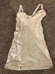 Used vtg Crown-ette Nylon & Spandex Bra Girdle Full Slip Body POWER SHAPER 36 B