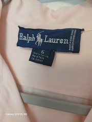 vintage 1980s 100% Rayon Ralph Lauren Blush Skirt and