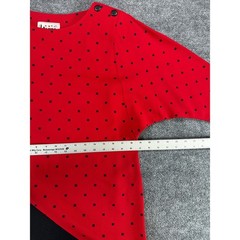 VTG Visions California Red Black Colorblock Geometric Belted Midi Dress 13/14