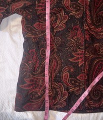 VTG Counterparts Paisley Velour Whimsical Fairy Zip Up Women’s Jacket Size 14