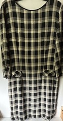 I. S. B. Inc. Size 16 Dark Academia 1990s Plaid Crinkle Librarian Pencil Dress
