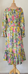 Serbin by Muriel Ryan Size 8 Cottagecore Floral Dress with Ruffled Hemline