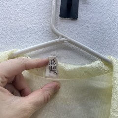 Vintage Jilmary 70s Flutter Sleeve House Dress Sz M Yellow Cottagecore Prairie