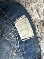 True Vintage 1970s Denim Bell Bottoms Moto Rave Biker Glam Rock 28w x 29L