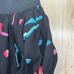 Vintage 90s California Krush Pants Womens M Black Abstract High Waist USA Retro