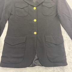 Vintage Burberrys Skirt Suit Womens 10/12 Black 100% Wool Knit 2 Piece Blazer