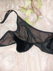 VTG 80S CHIFFON OPAQUE UNLINED PUSH UP T SHIRT BRA SHINY DEMURE BALLETCORE 32B