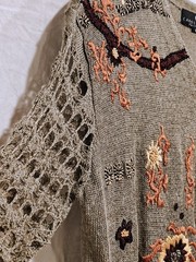 Vintage Carol Little Deadstock Delicate and Detailed Large Cardigan Sage NWT