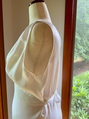 1930s Bridal Nightgown | Embroidered Bias Cut Boudoir Gown | Ivory 30DI