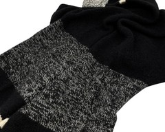 CHANEL Vintage 96A CC Logo Sweater #44 Knit Top Black Gray Cashmere Long Sleeve