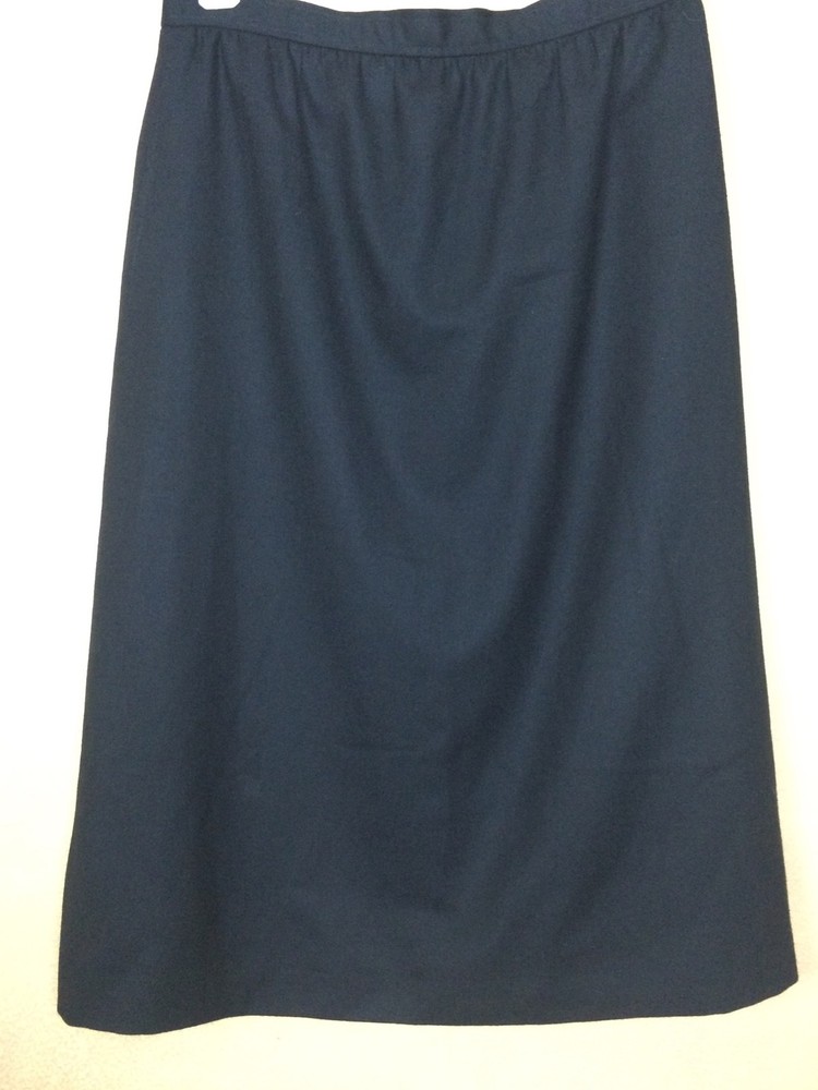 Evan Picone Skirt Modest Mid Calf Wear to Work Size 14 Vintage 70s 100% Wool