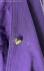 Lady Katie Womens Purple Solid Button Front Short Sleeve Dress Size 16