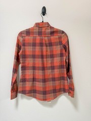Vintage Dee Cee Women’s Plaid Button Up USA Made Salmon Brown Western Sz XS/S