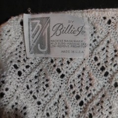 Vintage made in USA white crochet short sleeve top.