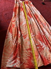 RARE gorgeous Vintage Maxi Dress With Sheer Matching Pussy Bow Lounge Robe