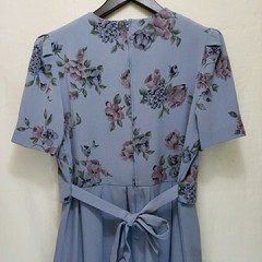 Vintage Miss Dorby Dress Periwinkle Blue Pink Purple Flowers Size 10P