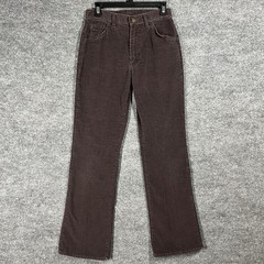 VINTAGE 80s Lee Corduroy Jeans Pants Womens Size 26×31 Brown Bootcut Flare USA