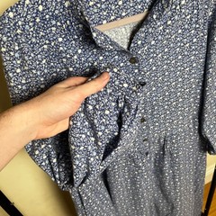 Laura Ashley Vintage 70’s Maxi Dress Sz 12UK 10US L Ditsy Prairie Boho Rare Blue